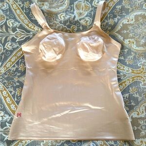 Ruby Ribbon Cami Shapewear Sz 36 Nude Lace Satin Adjustable Strap